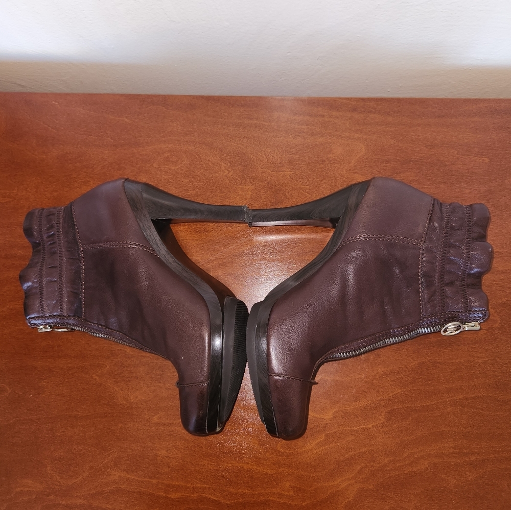 Women's Michael Kors Leather Booties - Picture 11 of 16